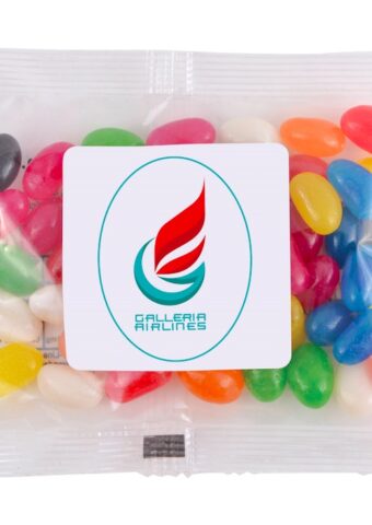 Assorted Colour Mini Jelly Beans in 50 Gram Cello Bag
