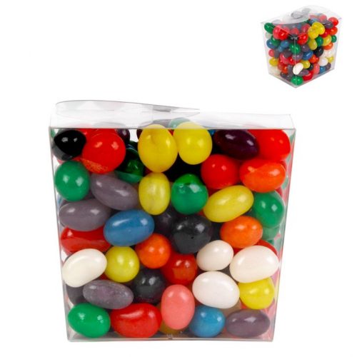 Assorted Colour Mini Jelly Beans in Clear Mini Noodle Box B