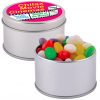 Assorted Colour Mini Jelly Beans in Silver Round Tin
