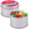Assorted Colour Mini Jelly Beans in Silver Round Tin