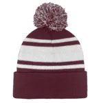 Headwear24 Cuffed Knitted Pom Pom Beanie