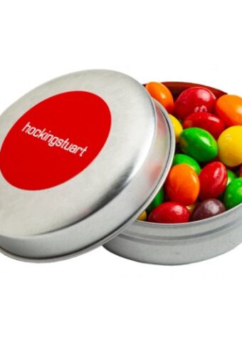 Candle Tin filled with Skittles 50g