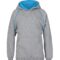 Contrast Fleecy Hoodie 3CFH Marle Aqua Front