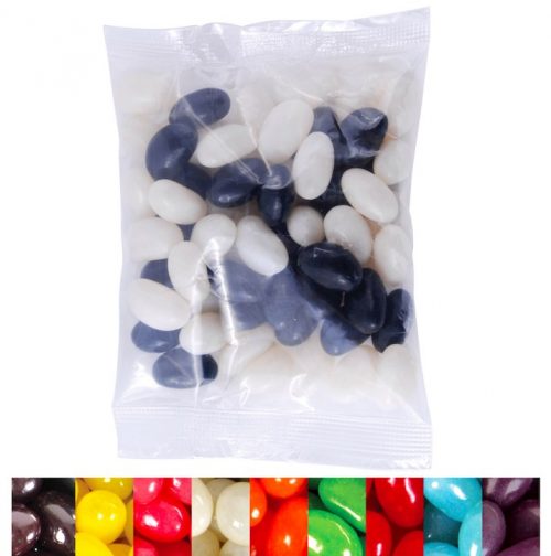Corporate Colour Mini Jelly Beans in 50 Gram Cello Bag B