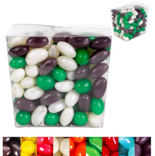 Corporate Colour Mini Jelly Beans in Clear Mini Noodle Box B