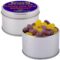 Corporate Colour Mini Jelly Beans in Silver Round Tin