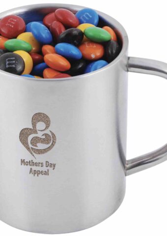 MMs in Double Wall Stainless Steel Barrel Mug 01