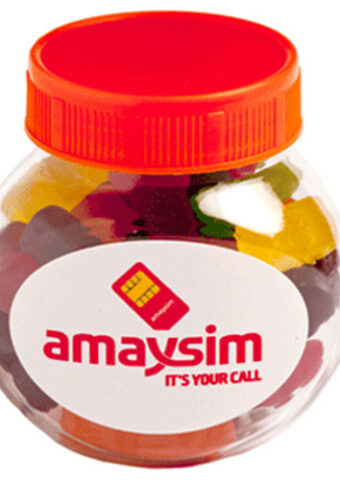 Plastic Jar filled with Jelly Babies