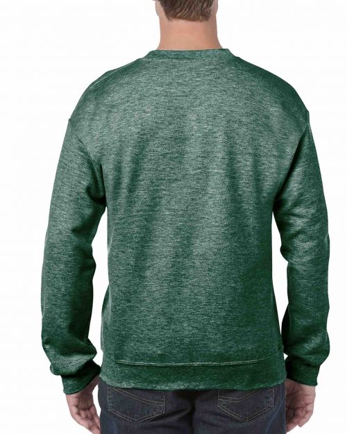 18000 Gildan® Heavy Blend Crewneck Sweatshirt Adult Heather Sport Dark Green Back