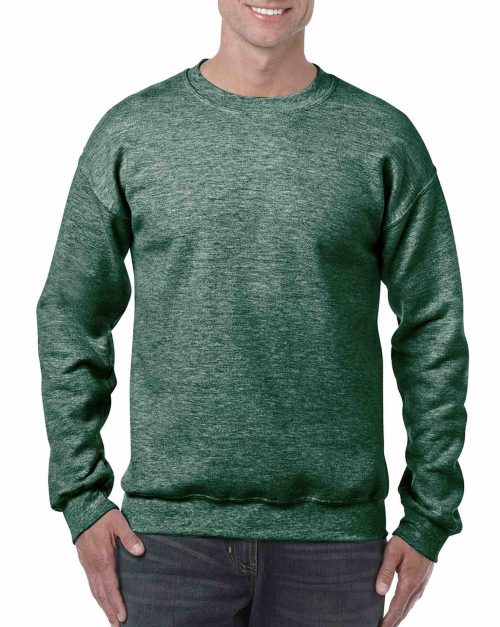 18000 Gildan® Heavy Blend Crewneck Sweatshirt Adult Heather Sport Dark Green Front