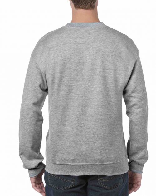 18000 Gildan® Heavy Blend Crewneck Sweatshirt Adult Sports Grey Back