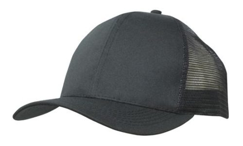 Breathable Poly Twill With Mesh Back 3819 Black