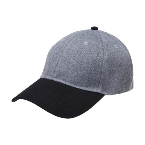 Curved Heather Cap 4399 Charcoal Heather Black