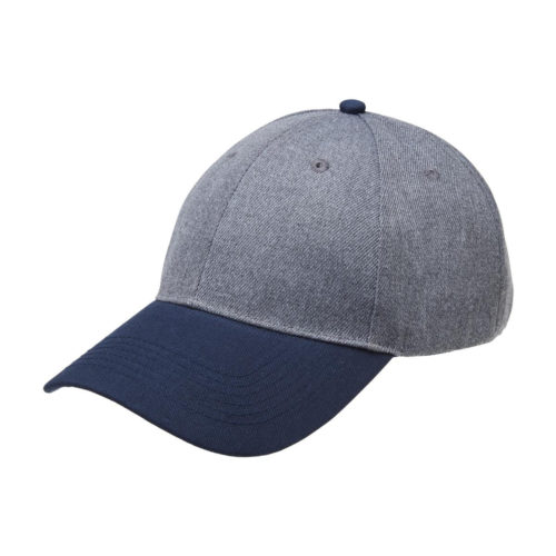 Curved Heather Cap 4399 Charcoal Heather Navy