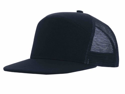 Premium American Twill A Frame Cap with Mesh Back 4154 Navy