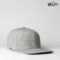 U15604 UFlex Adults Flat Peak 6 Panel Fitted grey melange front