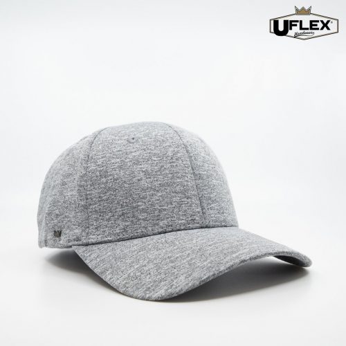 U15608 UFlex Adults Pro Style 6 Panel Snapback active grey melange front