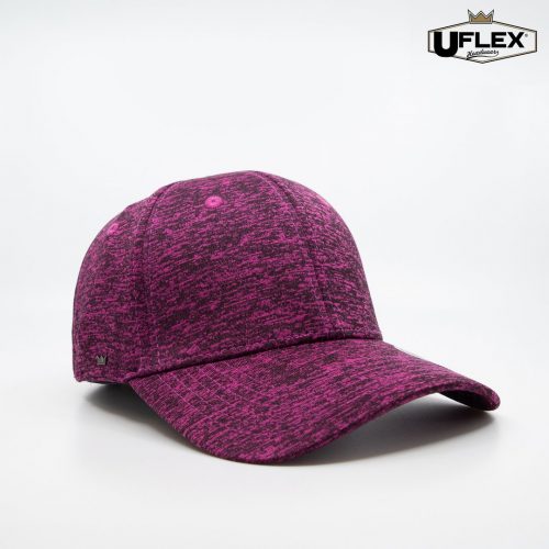 U15608 UFlex Adults Pro Style 6 Panel Snapback active pink melange front