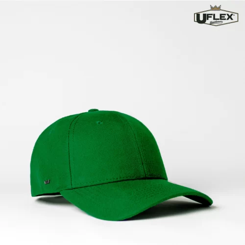 U15608 UFlex Adults Pro Style 6 Panel Snapback irish green front