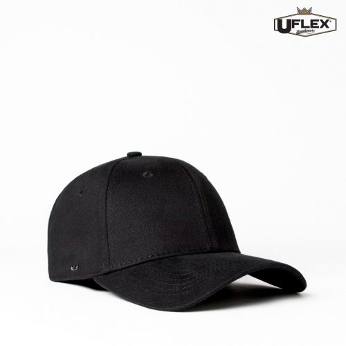 UFLEX Adults Pro Style 6 Panel Fitted Black Front