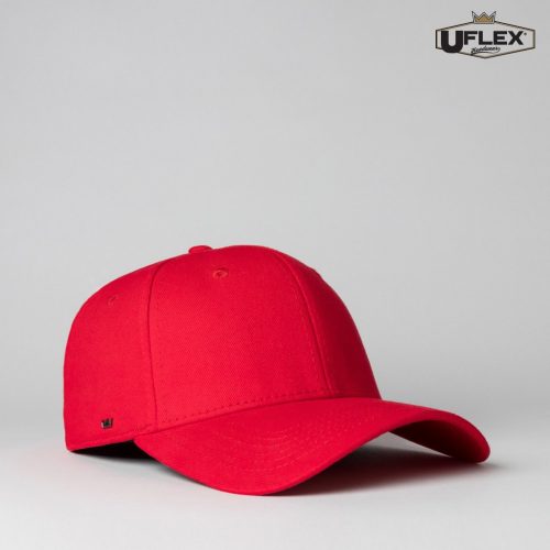 UFLEX Adults Pro Style 6 Panel Fitted Red Front