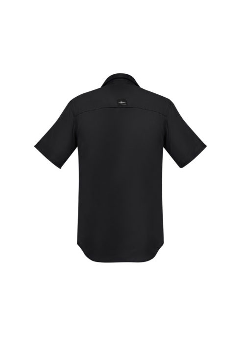 ZW465 Syzmik Mens Outdoor SS Shirt black back
