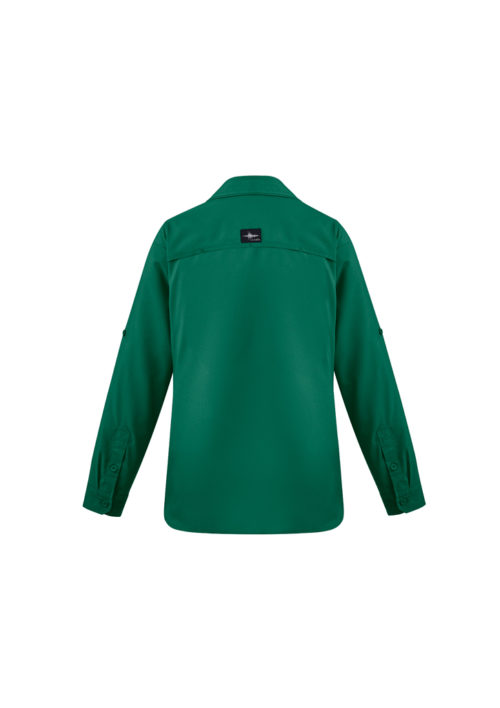 ZW760 Syzmik Womens Outdoor LS Shirt Green Back