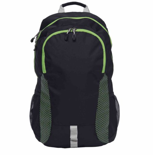 grommet backpack black lime front on