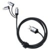 AR875 Pesaro 3n1 Fabric Charge Data Cable A