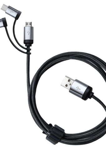 AR875 Pesaro 3n1 Fabric Charge Data Cable A