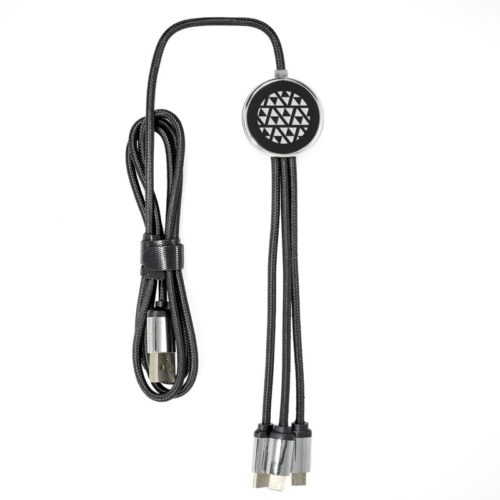AR878 Trent 3n1 Light Up Charge Cable Black