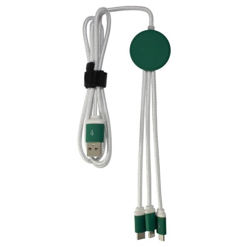 AR878 Trent 3n1 Light Up Charge Cable White Green