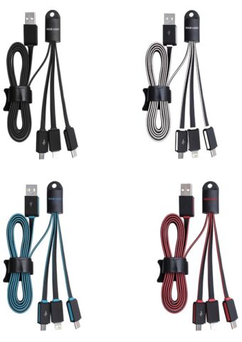 AR880 Parma 3n1 Light Up Flat Charge Cable A