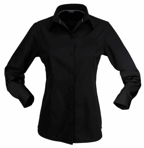2135L Candidate Ladies Long Sleeve Shirt Black