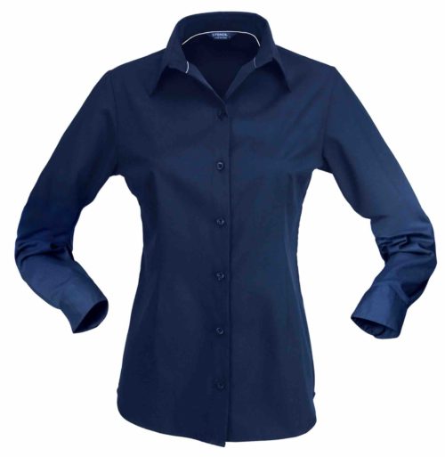 2135L Candidate Ladies Long Sleeve Shirt Navy