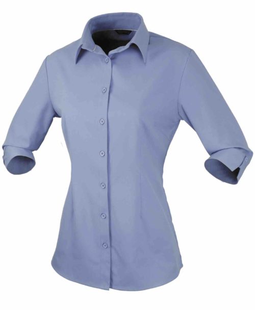 2135Q Candidate Ladies 34 Sleeve Shirt Sky Blue