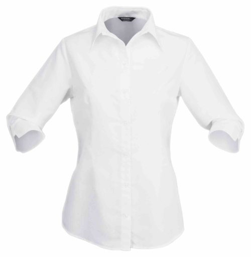 2135Q Candidate Ladies 34 Sleeve Shirt White