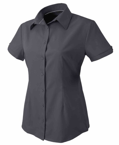 2135S Candidate Ladies Short Sleeve Shirt Charcoal