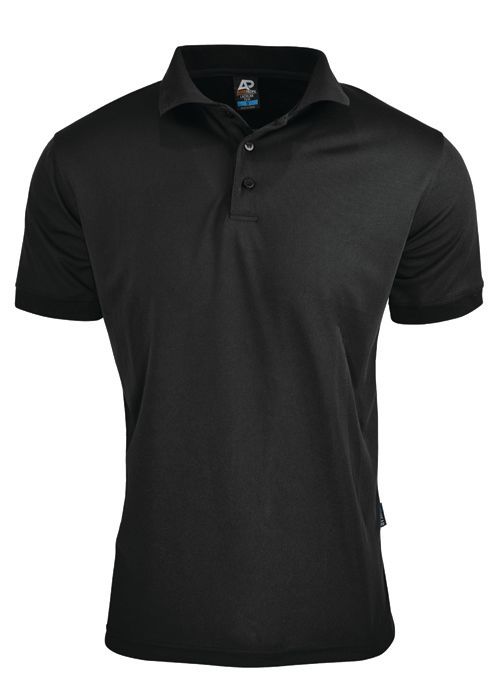 1314 Lachlan Mens Polo BLACK front