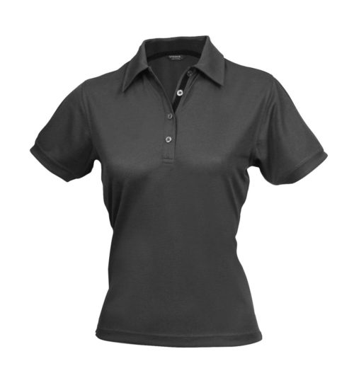 1162 Ladies Superdry Polo Charcoal Black