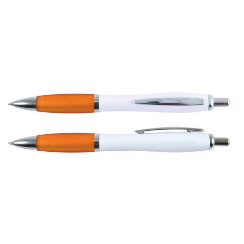 LL434 Viva Pen White Barrel White Orange