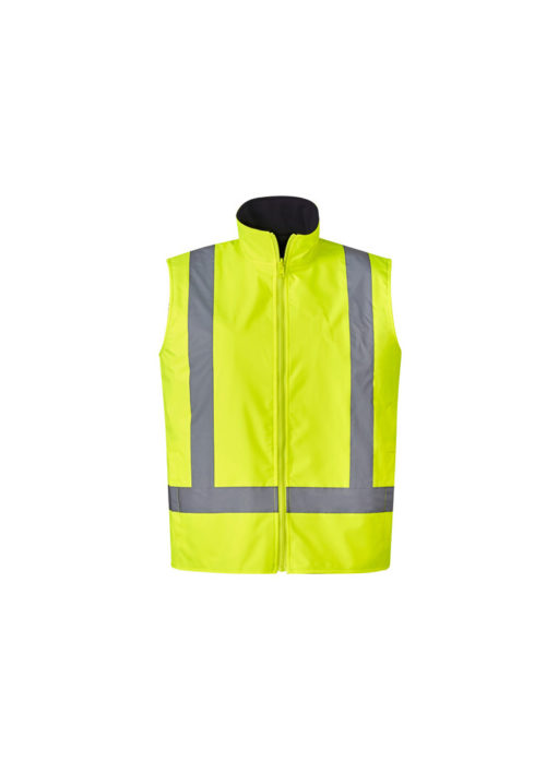 ZJ220 Syzmik Mens Hi Vis Basic 4 in 1 Waterproof Jacket YellowNavy Vest