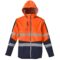 ZJ453 Syzmik Unisex 2 in 1 Stretch Softshell Tape Jacket OrangeNavy F Hood