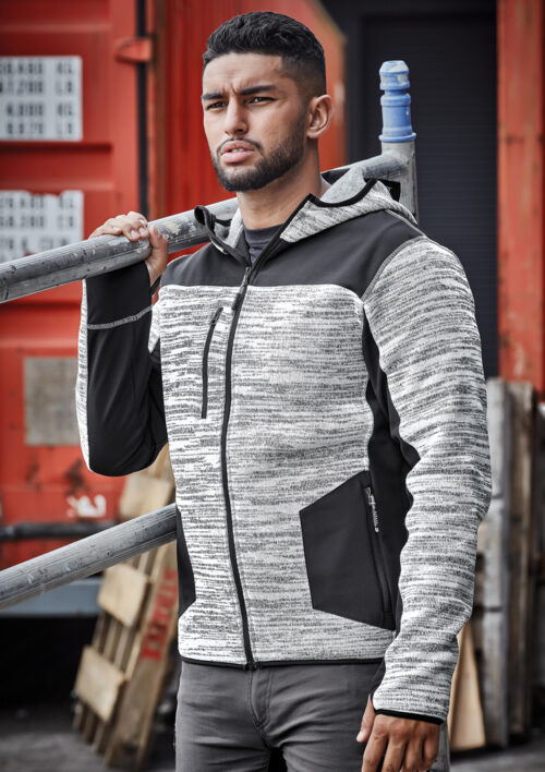 ZT360 Unisex Streetworx Reinforced Knit Hoodie Talent Grey 01