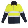 ZT461 Syzmik Mens Hi Vis Fleece Jumper Hoop Taped YellowNavy F