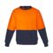 ZT475 Syzmik Unisex Hi Vis Crew Sweatshirt OrangeNavy F