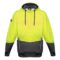 ZT477 Syzmik Unisex Hi Vis Textured Jacquard Hoodie YellowCharcoal F