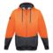 ZT478 Syzmik Unisex Hi Vis Textured Jacquard Full Zip Hoodie OrangeCharcoal F