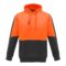 ZT484 Syzmik Unisex Hi Vis Pullover Hoodie OrangeCharcoal F
