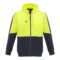 ZT485 Syzmik Unisex Hi Vis Full Zip Hoodie YellowNavy Front
